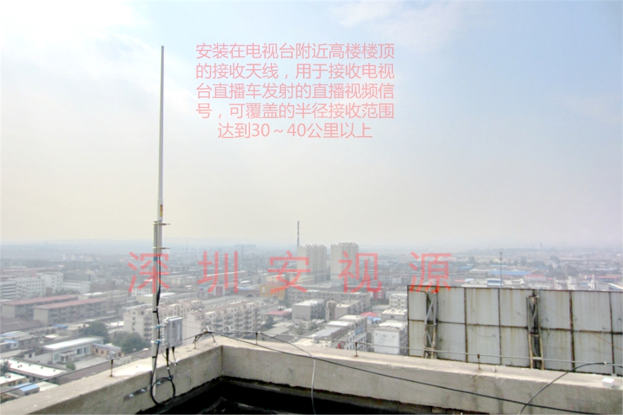 用于接收電視臺直播車發射的直播視頻信號，可覆蓋的半徑接收范圍達到30～40公里以上
